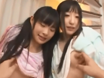 「私のも触って…?」甘えてくるロリ妹二人との3Pパコでザーメン枯渇