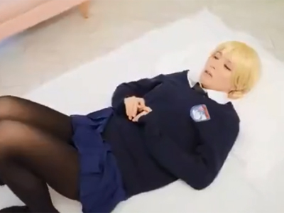 「これおっきぃよぉ…」制服姿の金髪美少女の柔らかな生膣を堪能ハメ
