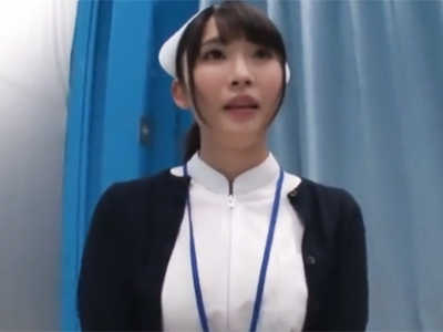 服の上からでもわかる爆乳の美人看護婦さんがお悩み相談Hで感じすぎてガチ痙攣